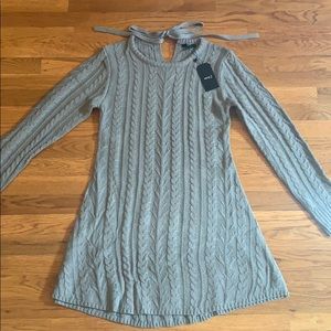 Grey boutique sweater dress